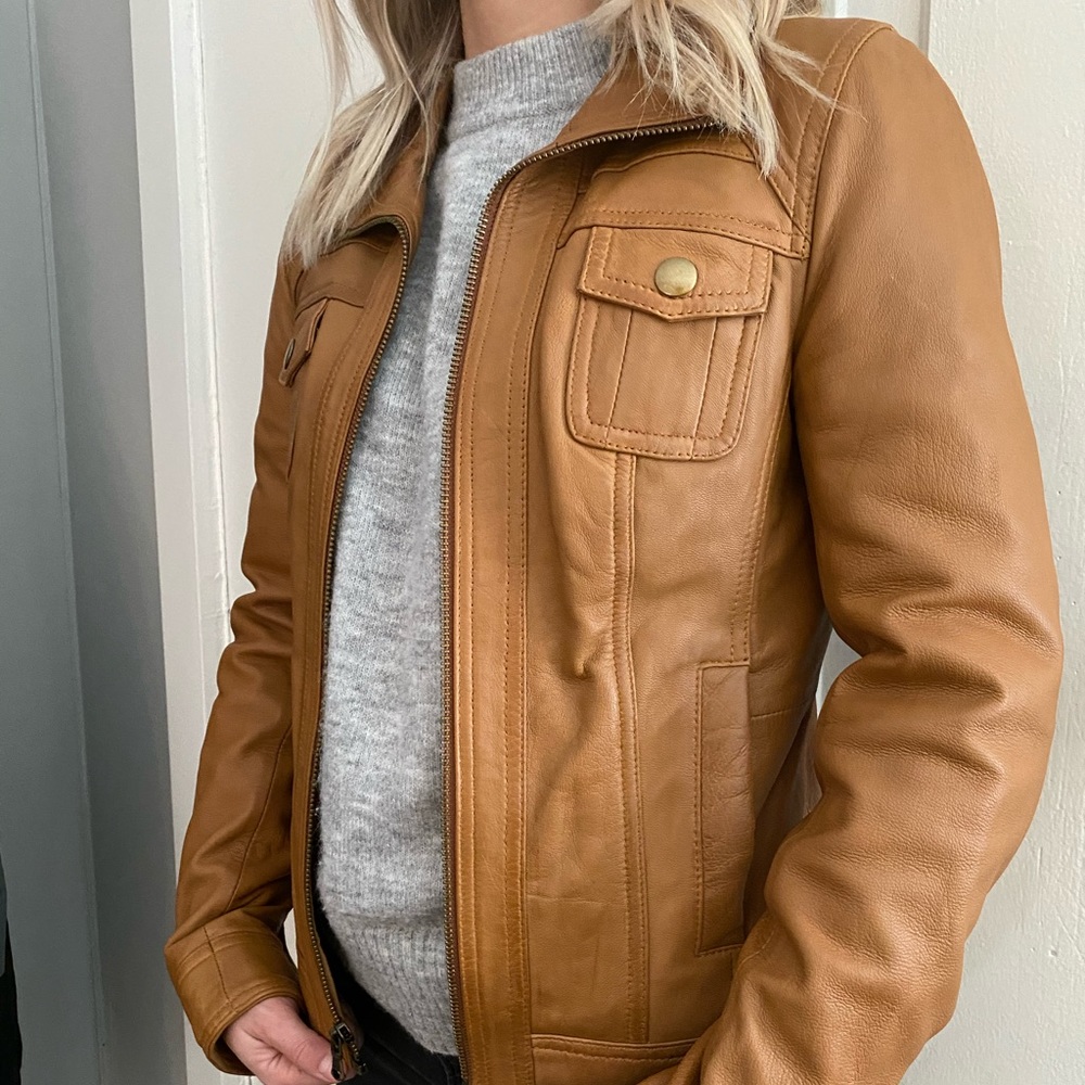 Black Rivet real leather jacket